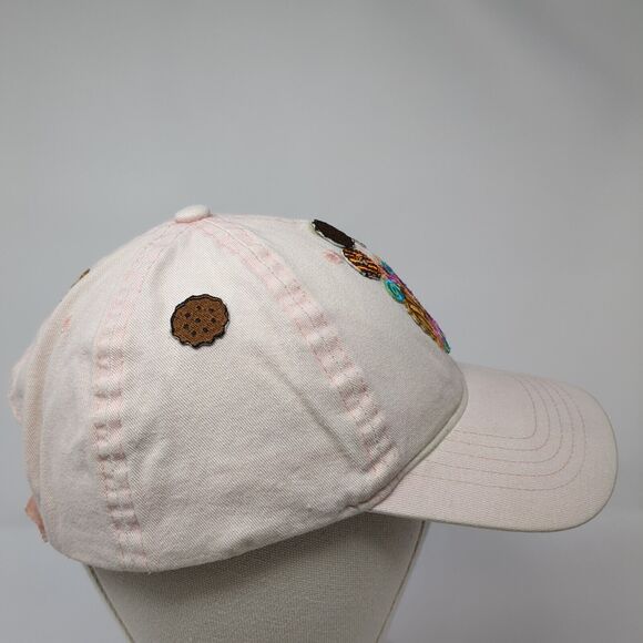 Cookie Mom Strapback Hat Pink One Size Adjustable Patch Vent Holes - Picture 4 of 7